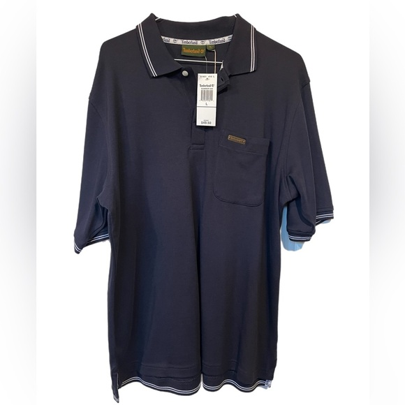 Timberland Other - Timberland NWT Men's Short Sleeve 100% Cotton Navy Polo Shirt Large